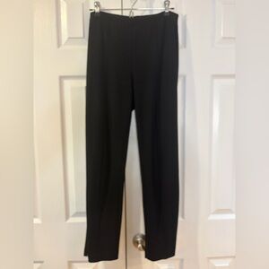 St John Black Pants with Piping Detail and Split Ankle Size 6